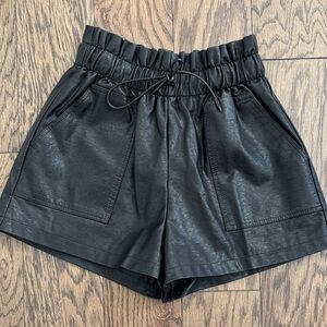 High Waist Black Women's Shorts